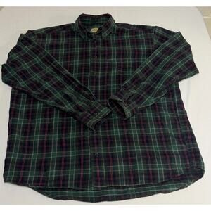 90s Vintage Cabela's Shirt Men LT Plaid Flannel Long Sleeve Button Down Casual